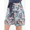 Freddy Satin Bermuda shorts with all-over print and fabric belt Γυναικείο Σορτς, Μέγεθος: XS, 4 image
