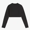 Freddy Cropped long-sleeve garment-dyed shirt in jersey, Μέγεθος: S, 2 image