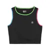 Freddy Medium-support athletic top with colourful trim, Μέγεθος: XS