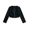 Freddy zip-front cropped jacket in shiny faux leather, Μέγεθος: L, 4 image