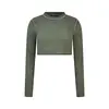 Freddy Cropped long-sleeve garment-dyed shirt in jersey, Μέγεθος: L, 3 image