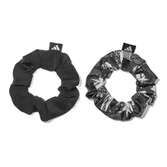 Adidas Hair Scrunchies Black & White, Size: 1