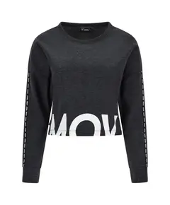 Freddy Melange cropped crew neck sweatshirt with logo tape on the sleeves, Μέγεθος: L