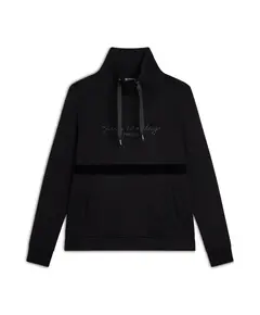 Freddy high-neck fleece with a velvet band and rhinestones, Μέγεθος: S