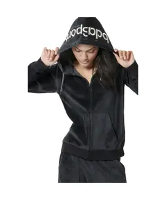 Body Action Velour Hoodie Γυναικεία Ζακέτα, Μέγεθος: XS