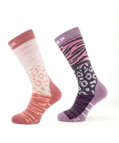 Sinner Ladies Ski Animal 2 Pack Κάλτσες, Μέγεθος: 36