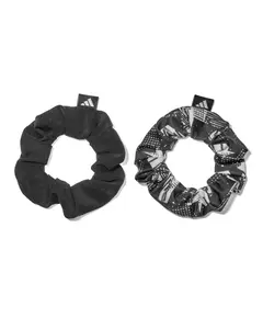 Adidas Hair Scrunchies Black & White, Size: 1