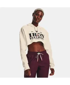 Under Armour Ua Pjt Rck Crop Flce Hdy Women's Longsleeve, Size: XS