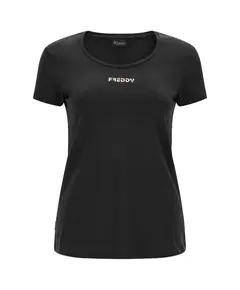 Freddy Stretch cotton t-shirt with a copper Freddy logo Γυναικείο Κοντομάνικο, Μέγεθος: M
