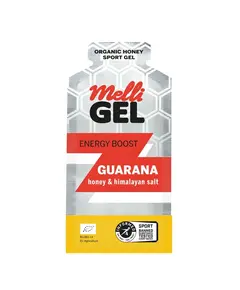 Melligel Organic Honey Energy Gel Guarana & Himalayan Salt 32g, Size: 1