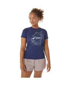 ASICS Nagino Graphic Run Top Γυναικείο Κοντομάνικο, Μέγεθος: S