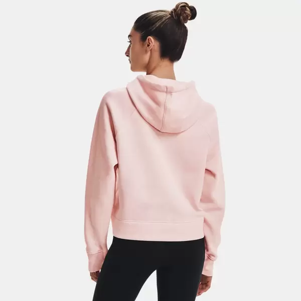 Under Armour Rival Fleece Mesh Hoodie Women's Sweater, Size: L, 2 image