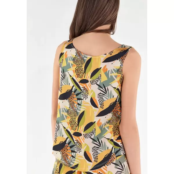 Freddy Tank top in two fabrics with printed back, Size: M, 4 image