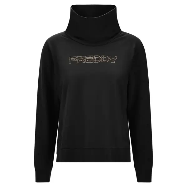 Freddy Ample high neck sweatshirt with sleeve and hip graphics, Size: S