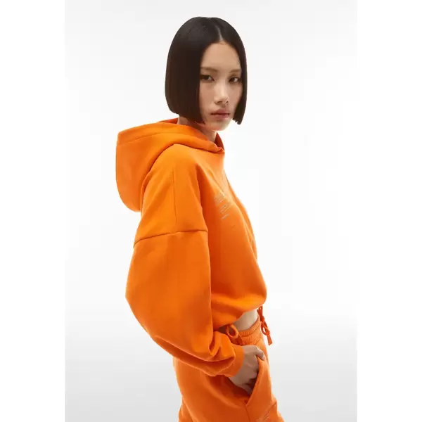 Freddy Cropped comfort-fit hoodie with a drawstring waist, Size: XS, 3 image