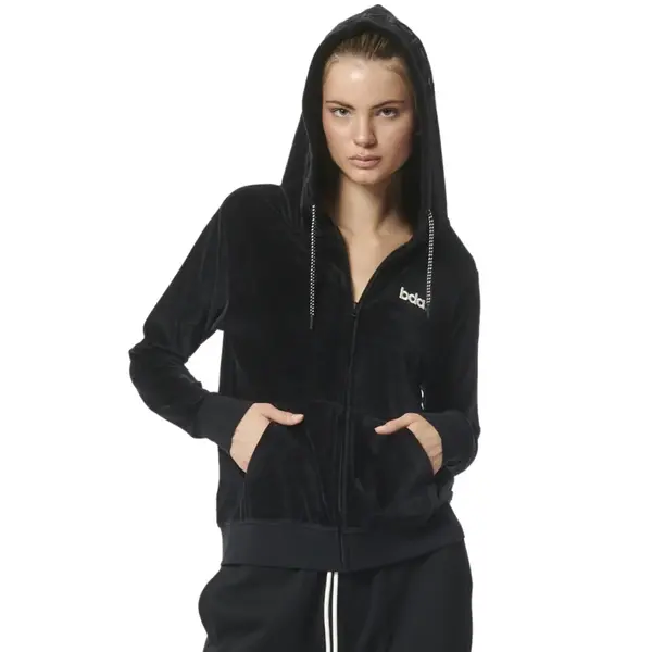 Body Action Velour Hoodie Jacket Γυναικεία Ζακέτα, Μέγεθος: XS