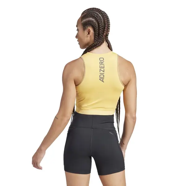 Adidas Adizero Running Crop Women's Tank Top, Size: M, 2 image