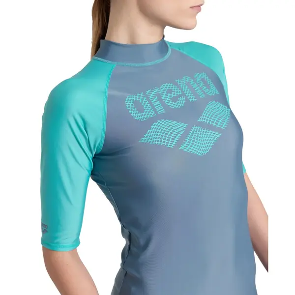 Arena Rash Vest Graphic Γυναικεία UV Mπλούζα Αντιηλιακής Προστασίας, Μέγεθος: XS, 3 image