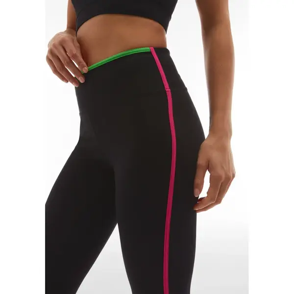 Freddy High-waist ankle-length leggings with colourful trim, Μέγεθος: XS, 3 image
