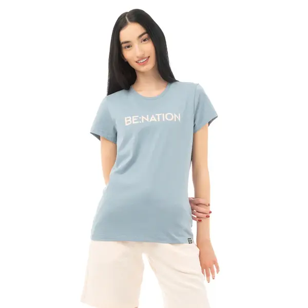Benation Crew Neck Women's T-Shirt, Size: M