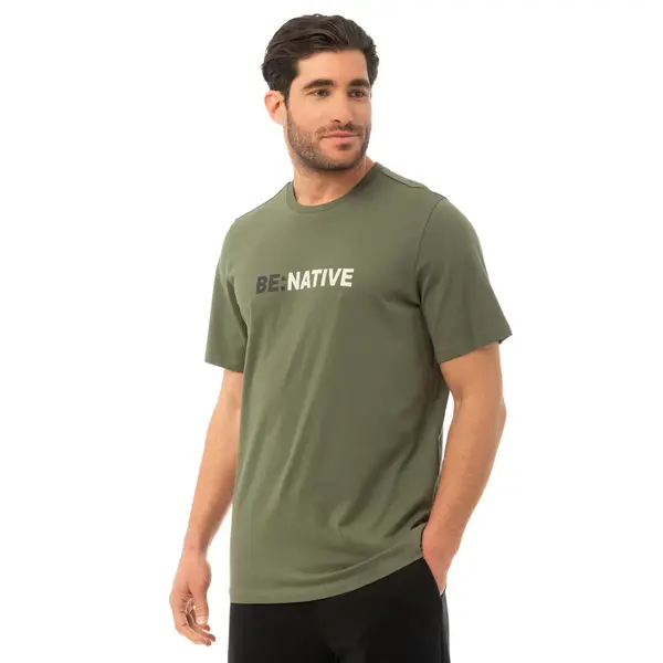Benation Crew Neck Men's T-Shirt, Size: S, 2 image
