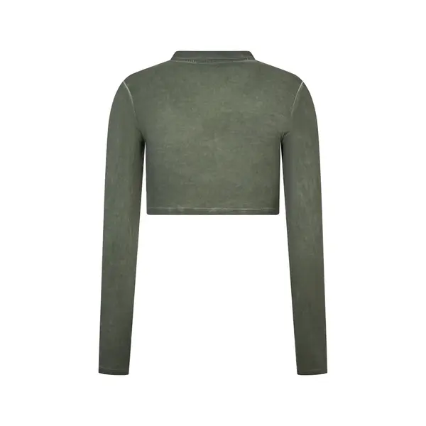Freddy Cropped long-sleeve garment-dyed shirt in jersey, Μέγεθος: L, 2 image