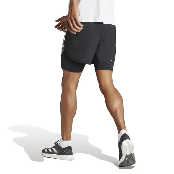 Adidas Own the Run 3-Stripes 2-in-1 Men's Shorts, Size: S, 2 image