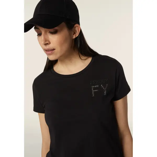 Freddy jersey t-shirt with a FY logo in rhinestones, Μέγεθος: S, 3 image
