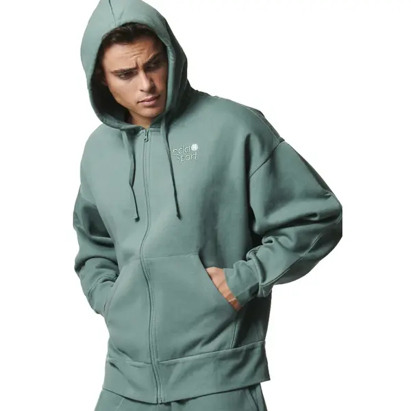 Body Action Fleece Zip-Up Ανδρική Ζακέτα, Μέγεθος: S
