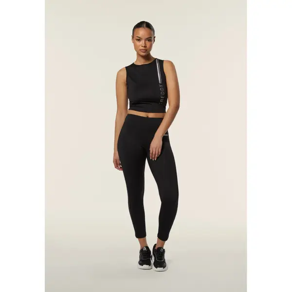 Freddy Ankle-length high waist jersey leggings with lateral bands, Μέγεθος: L, 6 image