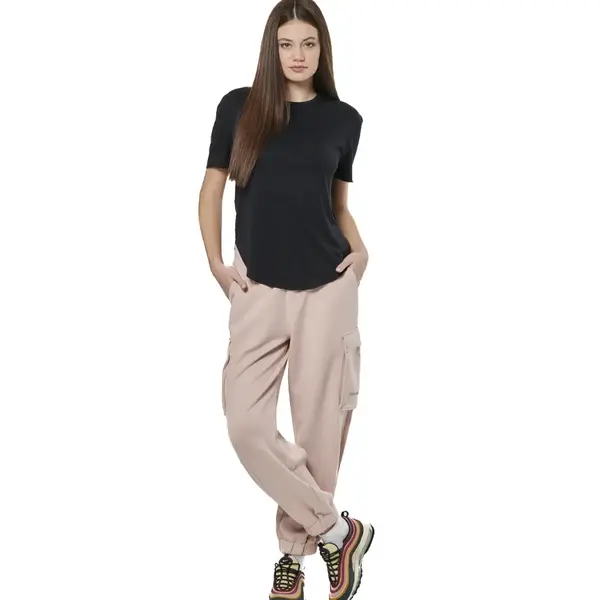 Body Action W Modal Blend Raw Cut T-Shirt Γυναικείο Κοντομάνικο, Μέγεθος: XS, 9 image