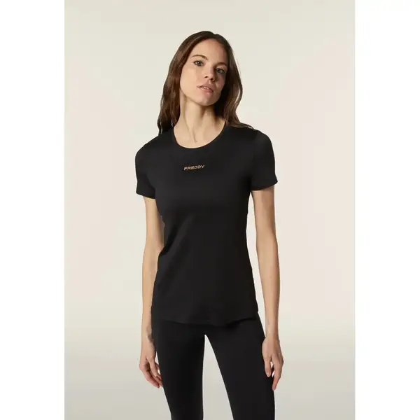 Freddy athletic t-shirt in performance fabric with a bronze logo, Μέγεθος: S, 3 image