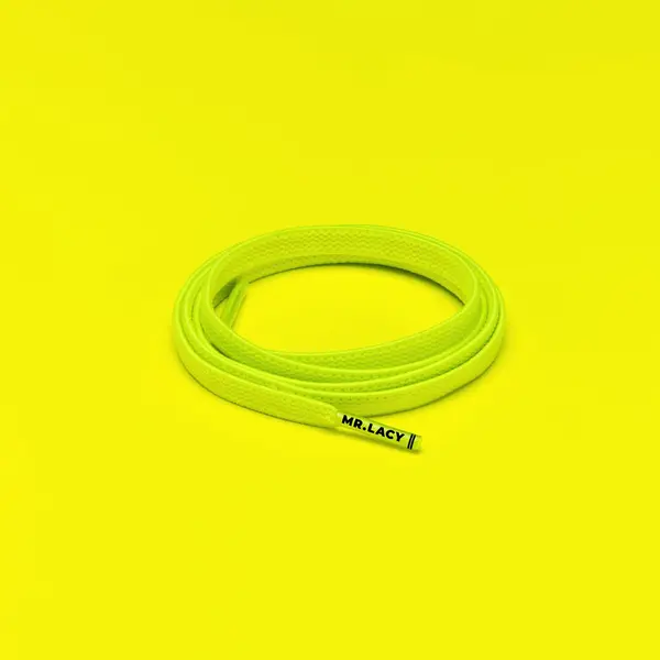 Mr Lacy Flexies 110cm Neon Lime Yellow Unisex Κορδόνι, Μέγεθος: 1, 4 image