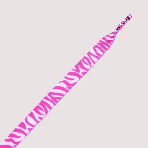 Mr Lacy Printies Zebra 130cm Hpinkwht Unisex Κορδόνι, Μέγεθος: 1
