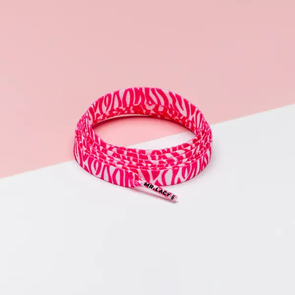 Mr Lacy Printies Zebra 130cm Hpinkwht Unisex Κορδόνι, Μέγεθος: 1, 4 image