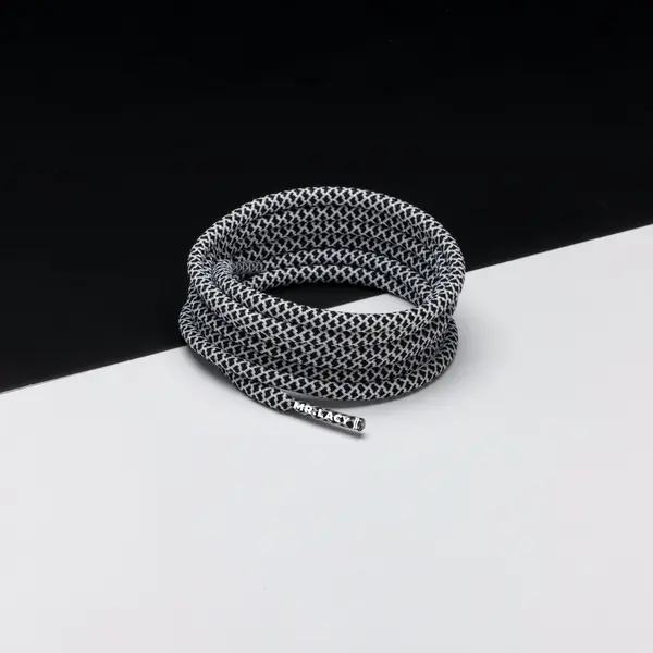 Mr Lacy Ropies 130cm Black White Unisex Κορδόνι, Μέγεθος: 1, 4 image