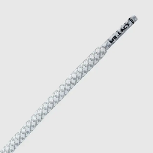 Mr Lacy Ropies 130cm White Grey Unisex Κορδόνι, Μέγεθος: 1
