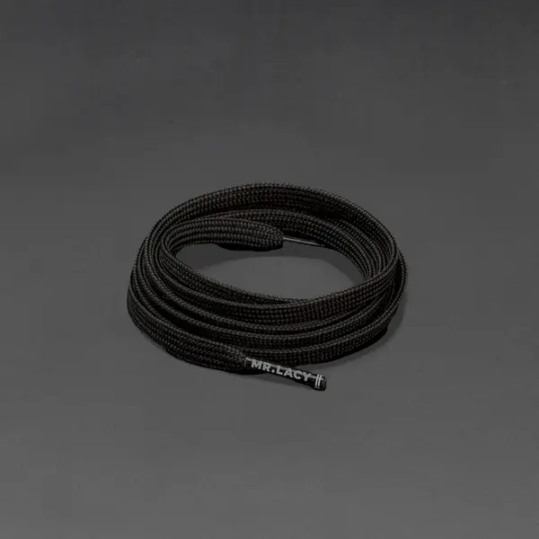 Mr Lacy Runnies Lf Flat 120cm Black Unisex Cord, Size: 1, 4 image