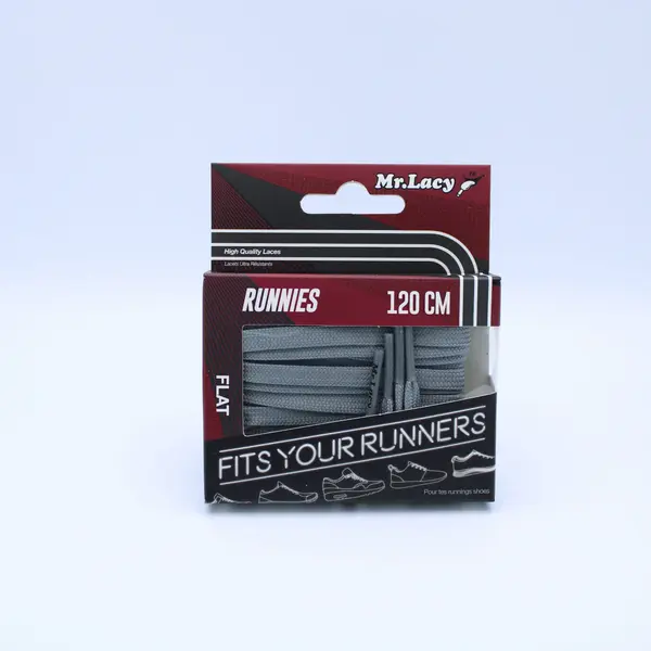 Mr Lacy Runnies Lf Flat 120cm Grey Unisex Cord, Size: 1, 2 image