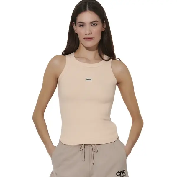 Body Action W Slim Ribbed Cotton Tank Top Γυναικείο Αμάνικο, Μέγεθος: XS