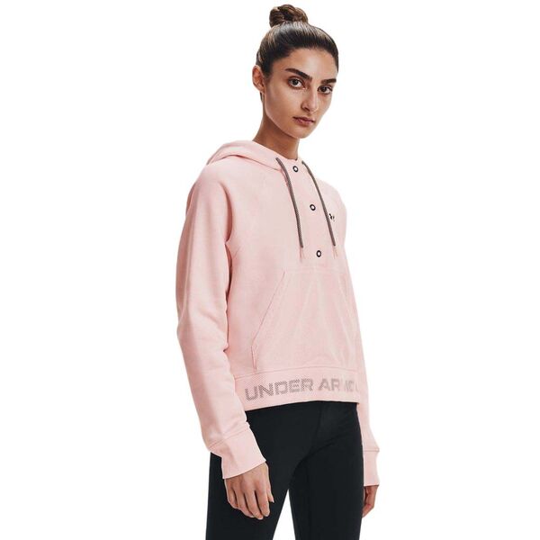 Under Armour Rival Fleece Mesh Hoodie Women's Sweater, Size: L