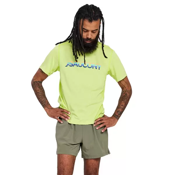 Saucony Stopwatch Graphic Short Sleeve Ανδρικό Κοντομάνικο, Μέγεθος: S