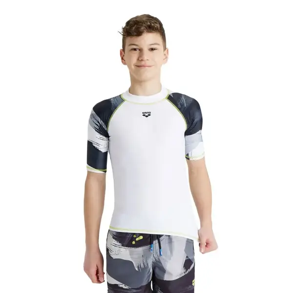 Arena B Rash Vest S/S Allover Παιδική Μπλούζα Αντιηλιακής Προστασίας, Μέγεθος: 6Y