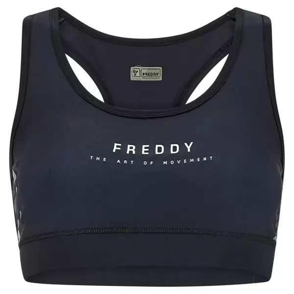 Freddy Breathable eco-friendly sports bra with an all-over print Γυναικείο Μπουστάκι, Μέγεθος: S