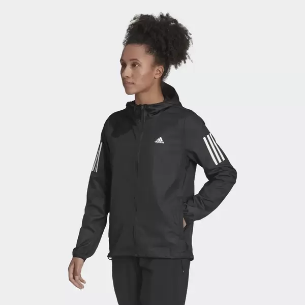 Adidas Own the Run Hooded Running Windbreaker Γυναικείο Μπουφάν, Μέγεθος: S