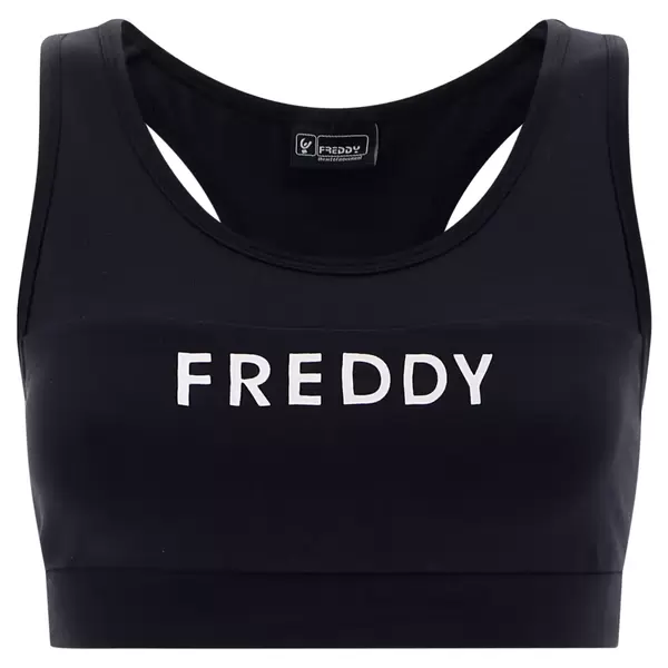 Freddy Medium-support sports bra with a raised print, Μέγεθος: XS